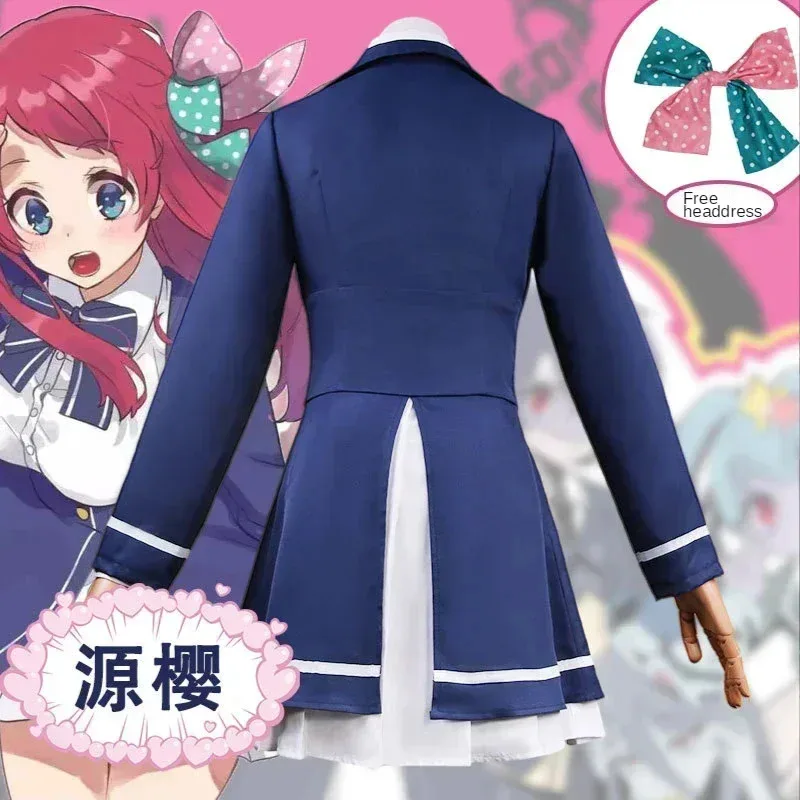 CyAnime زومبي لاند زومبي لاند ساغا ميناموتو ساكورا تأثيري حلي شعر مستعار لطيف لوليتا فستان زي مدرسي هالوين لعب الأدوار سوي #1