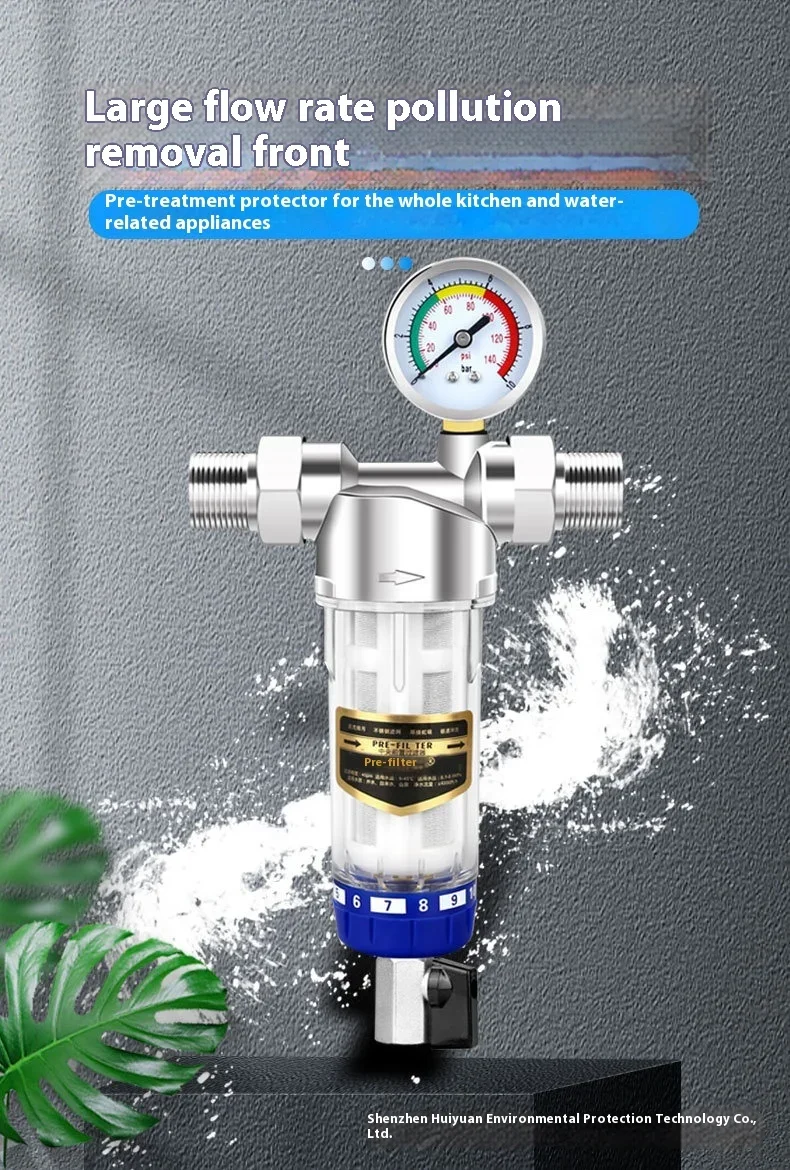 Prefiltro Purificatore Tutta la casa Spin Down Sedimenti Filtro acqua Sistema di prefiltro centrale Controlavaggio Maglia in acciaio inossidabile