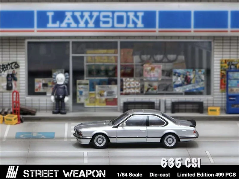 SW 1:64 635 CSI Silver limited499 Diecast Model Car