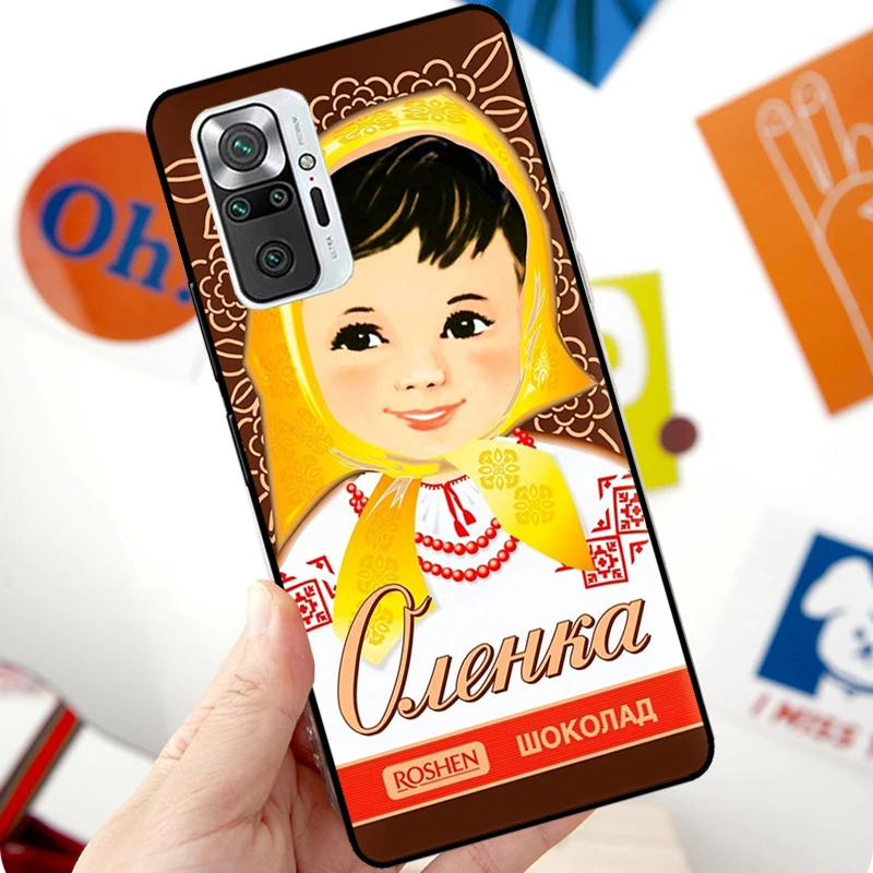 Russian Chocolate Alenka Case For Xiaomi Redmi Note 12 Pro 11 8 9 10 Pro 9S 10S 11S 12S Redmi 12C 10C 9C 10A Cover