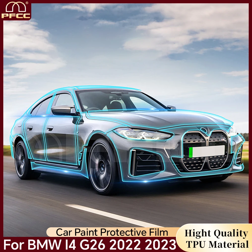 

For BMW I4 G26 2022 2023 TPU Paint Protection Film Car Body Bumper Door PPF Transparent Sticker Anti-scratch Resistant Kit