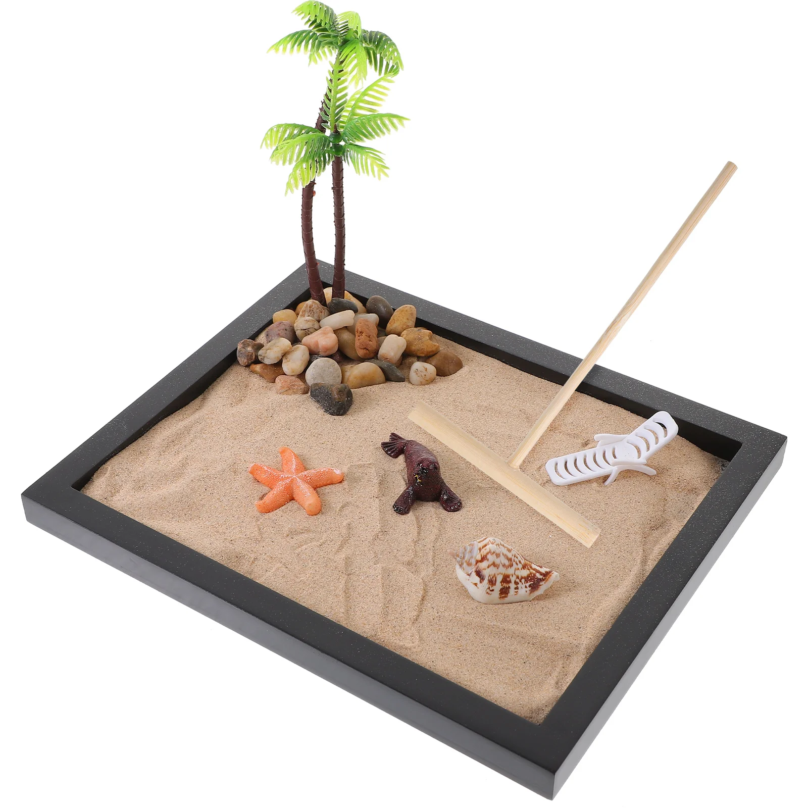 

Japanese Ocean Beach Desktop Landscaping Sand Table Micro Landscape Home Decoration Sandbox Adorn Zen Figure Model Ornament