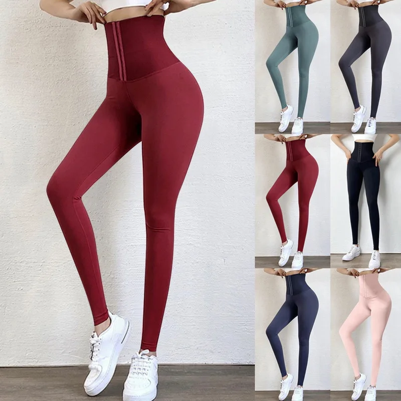 Damski otwarty Cortch legginsy gimnastyczne do jogi pas biodrowy Push Up dodaj majtki krocza elastyczna Fitness Sport nosić najnowsze spodnie