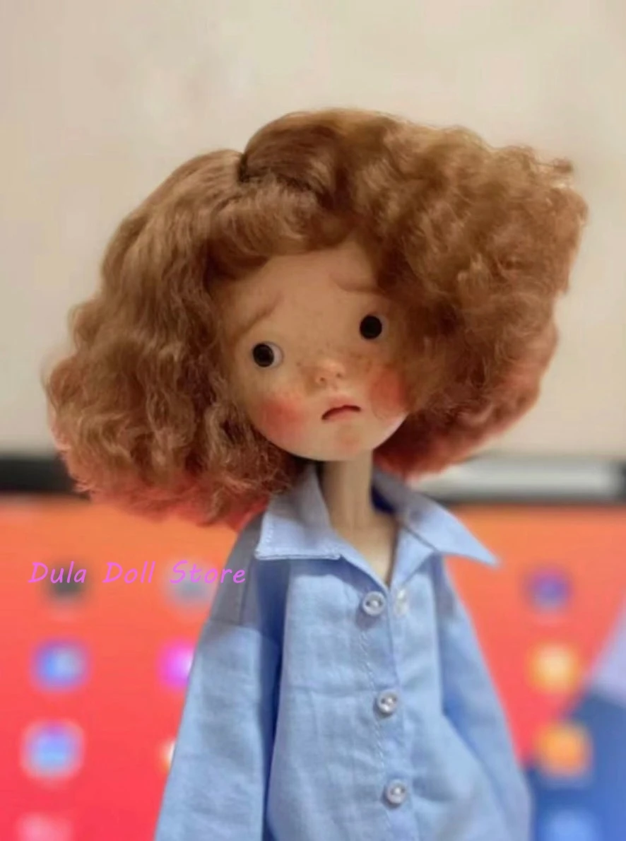 Dula Doll Wigs for Landoudou Landazz  Blue bean 6 points 16cm head circumstance