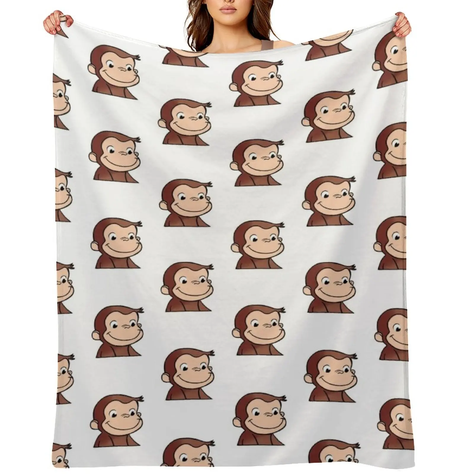 

Curious George Throw Blanket Blankets For Sofas Decorative Sofa Plush Soft Plaid Blankets