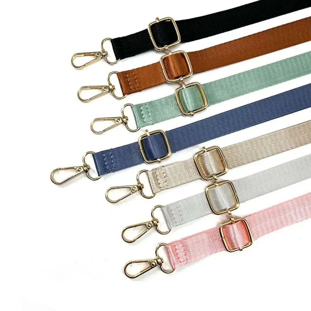 Alça de ombro de nylon para mulheres, correias monocromáticas coloridas para mensageiro crossbody, cintos ajustáveis, acessórios para bolsa