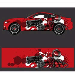 Racing Car Stickers Car Full Wrap Sticker Car Decal Decorative Cut Body Racing Graphic Decal Vinyl Wrap Modern Red Width 60cm