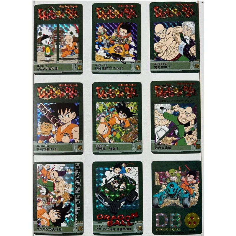 Dragon Ball Flash Card Son Goku Tien Shinhan Piccolo Title Page Series Op03 Diy 54 Sheet Action Toy Figure Anime Game Collection