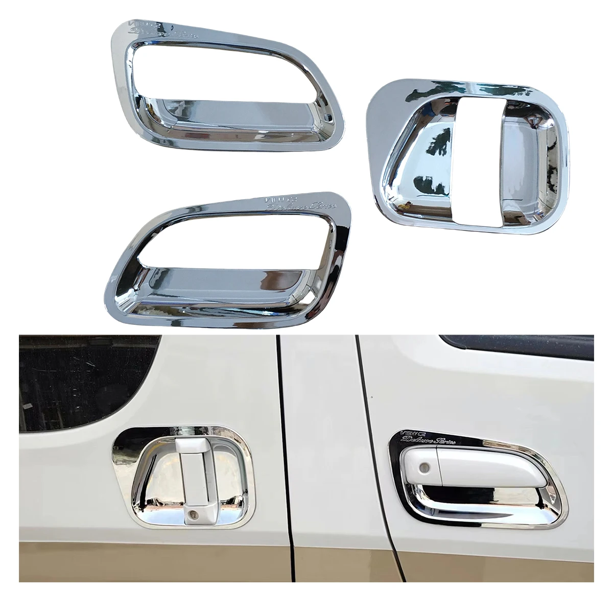 

Chrome Car Accessories Plated Door Handle Bowl Cover Trim Paste Style For Foton View Cs2 C2 G7 2015 2016 2017 2018 2019 2022