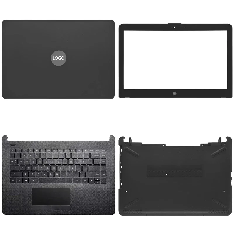 New For HP 14-BS 14-BW 14-BU TPN-Q186 240 245 246 G6 Laptop LCD Back Cover Front Bezel Upper Palmrest Bottom Case Keyboard Hinge