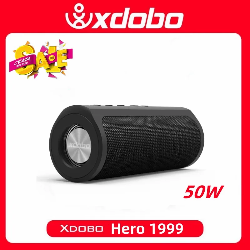 XDOBO Hero 1999 Portable Wireless Bluetooth-compatible Speaker Sound Box TWS Stereo Boombox TF Card AUX USB Port Power Bank