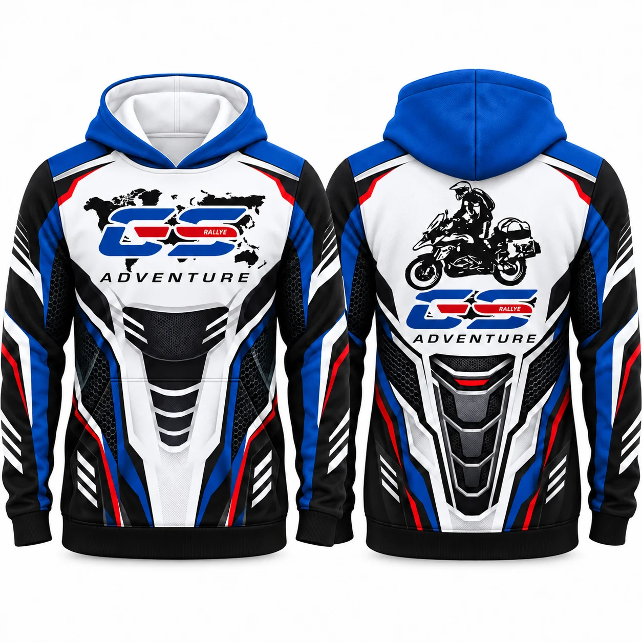 GS Adventure Motorcycle Hoodie Men 3D Graphic Print Pullover Sweatshirt Off Road Rider Rally Outdoor Fashion Streetwear Top