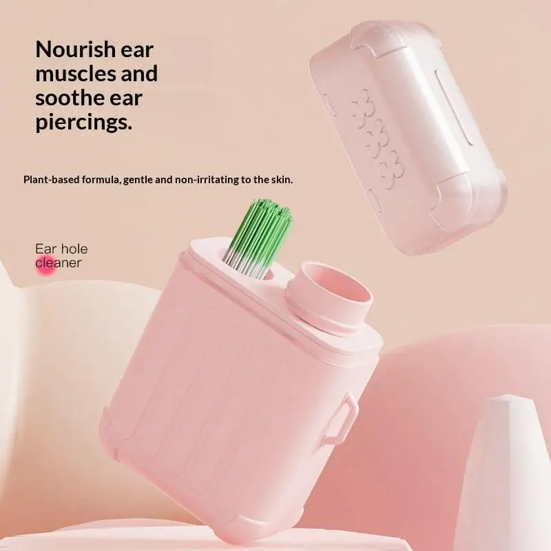 180/240Pcs Pierced Ear Cleaning Set With Solution Paper Floss Ear Hole Care Tools Disposable Earring Cleaner Kit Cleaner Tool