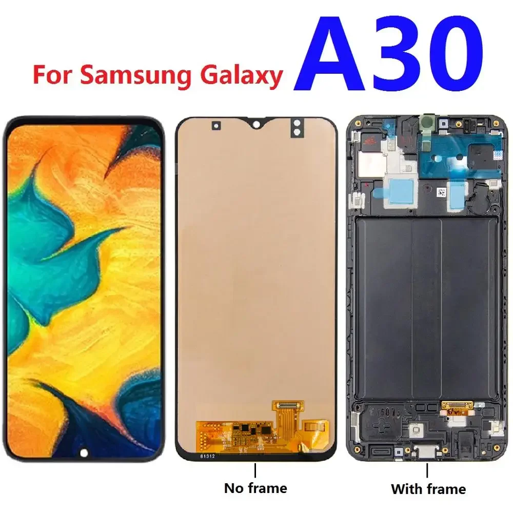 

For Samsung Galaxy A30 A305F A305F/DS A305A A305FD LCD Display Touch Screen Digitizer Assembly frame replacement parts