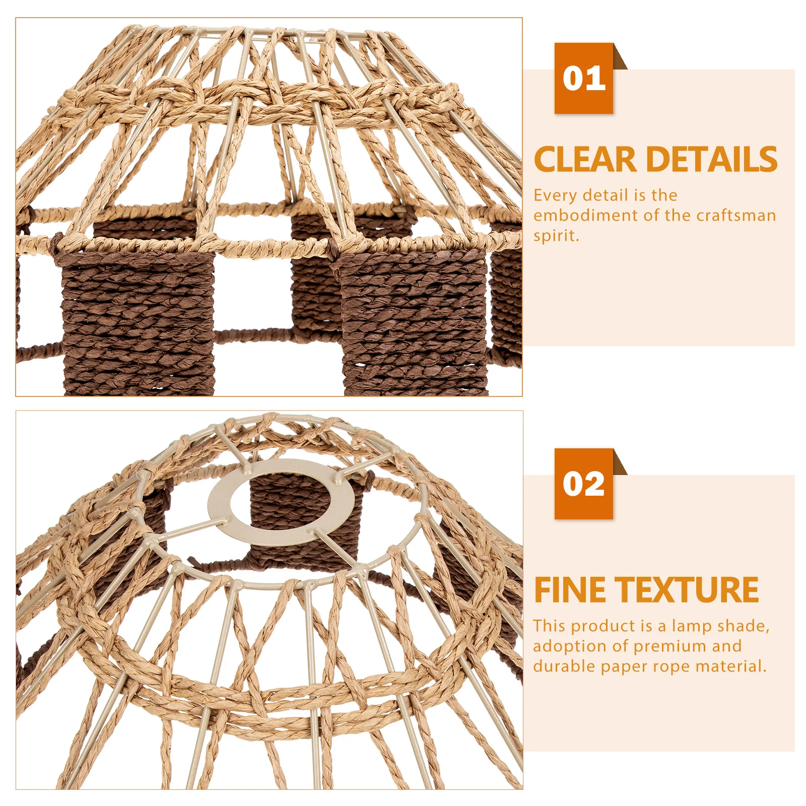 

LED Paper Chinese Style Light Cover Lampshade Durable Easy to Use Home Decoration Iron Cover Warm Atmosphere Ch Shade