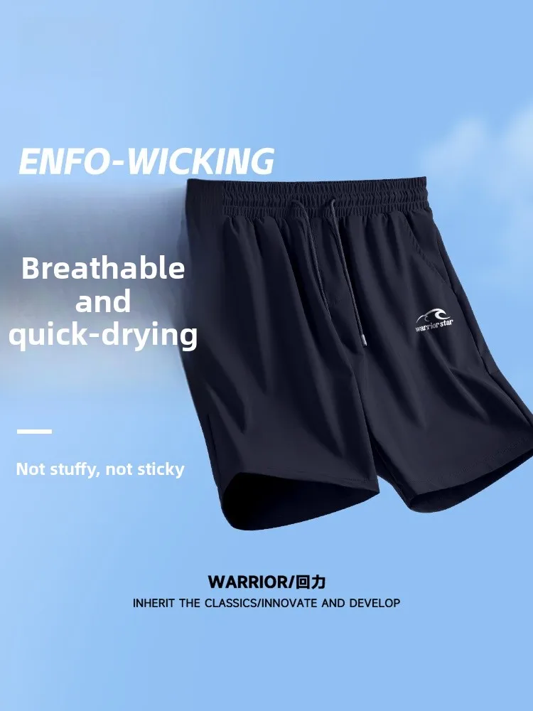 

Warrior Ice Silk Qui Dry Cool Feeling Five Inch Men's Fitn orts Lightweight orts Summer Faion Urban Sle Polyeste...
