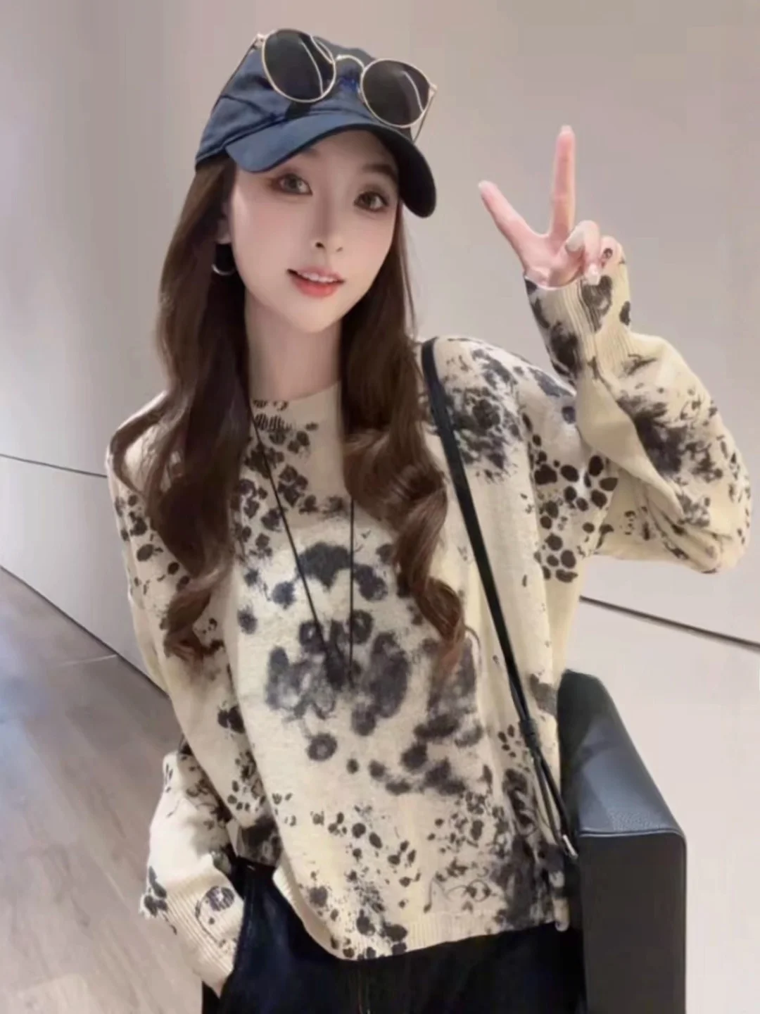 

Slimming adient Knit Sweater Women's Loose Long Sve Autumn Winter Soft Cozy Retro Faion Design Casual round Ne Top