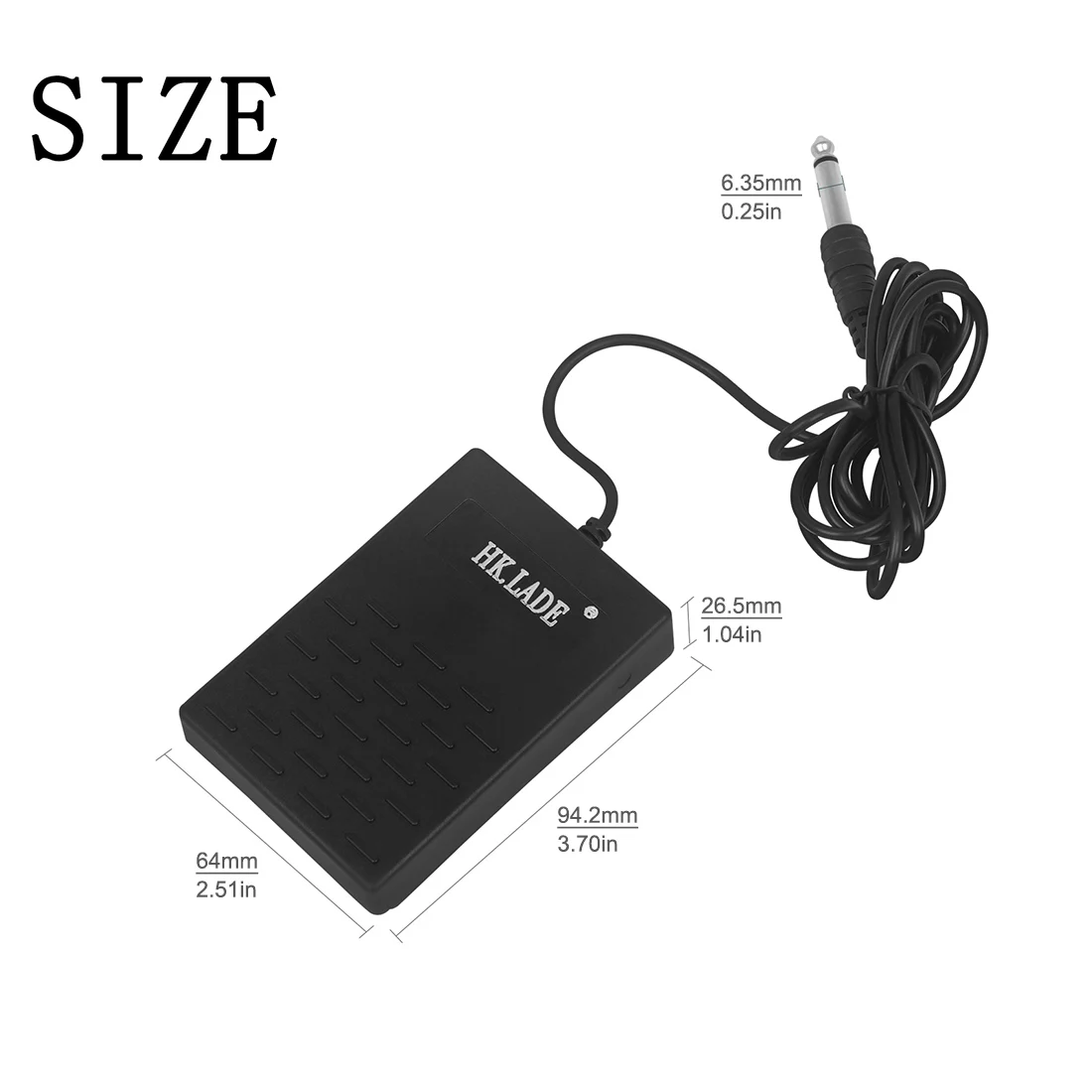 ABS Compact Sustain Pedal for Digital Piano Electronic Keyboard Pedal Synthesizers with Polarity Switch Non-Slip Pedal