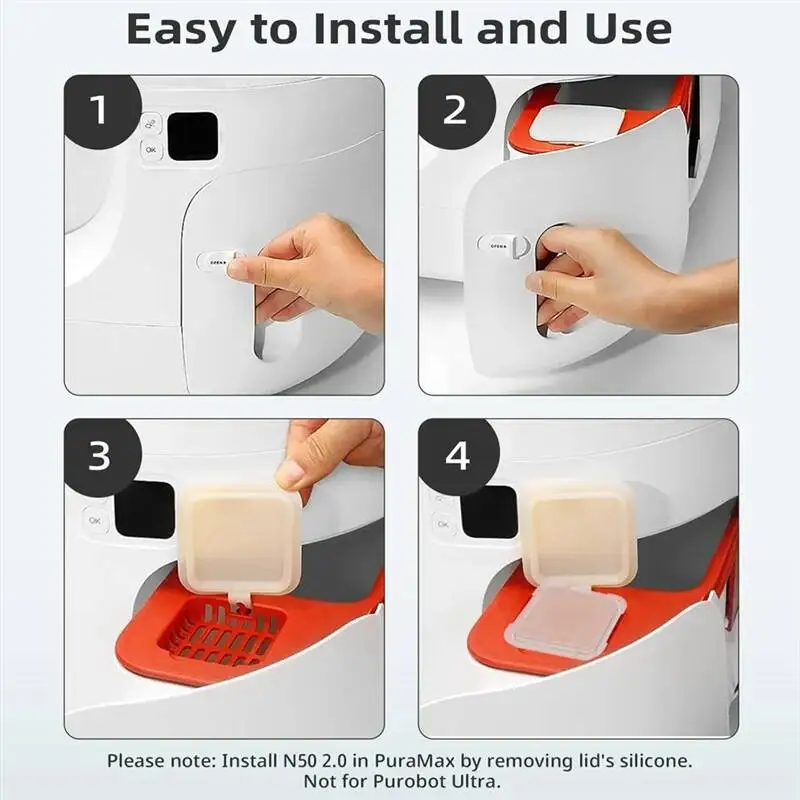 3PCS/6PCS N50 Deodorizer Cubes Pet Odor Eliminator Compatible With PURAMAX Smart Self-Clean Cat Litter Box