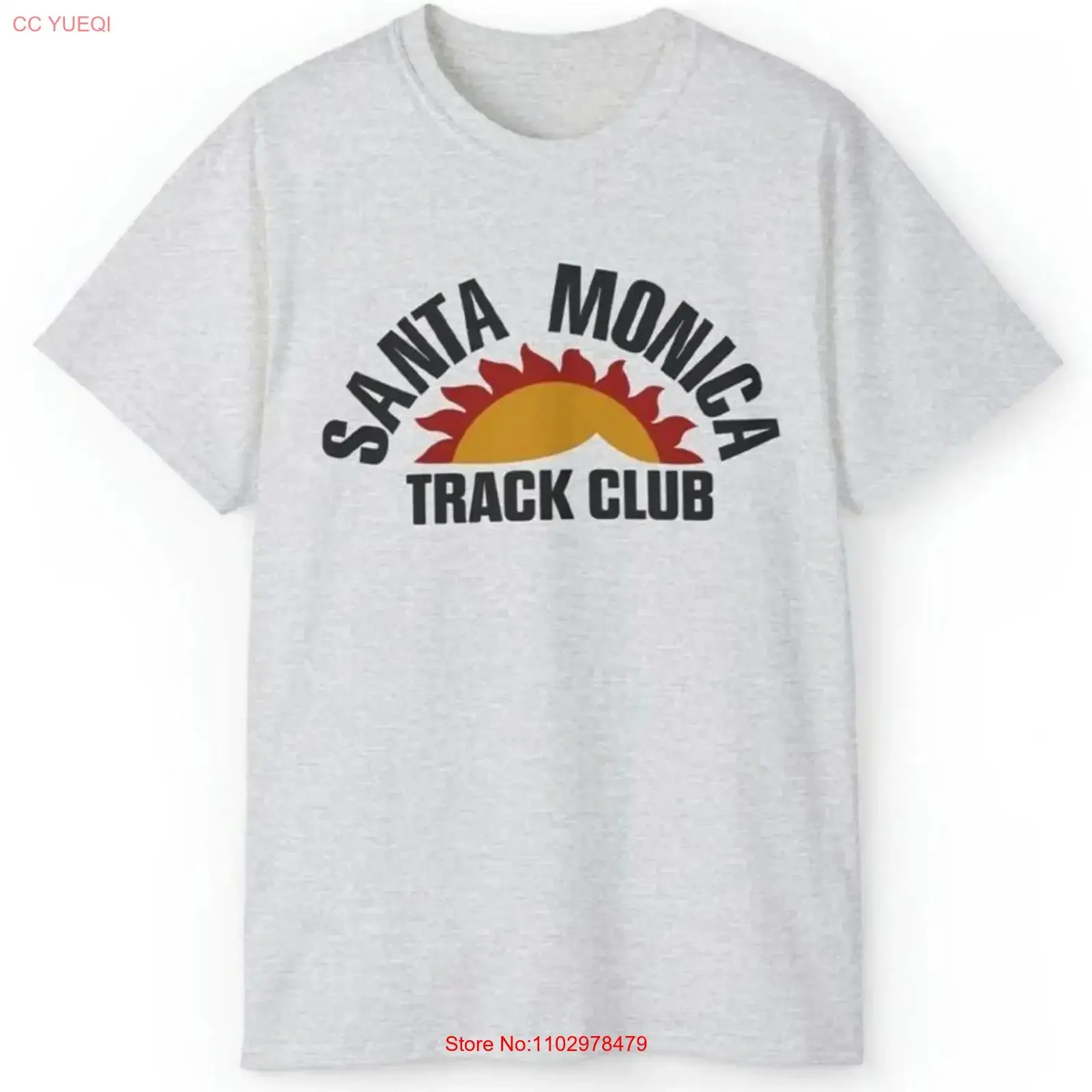 Camiseta Retrô Vintage Anos 80 Santa Monica Track Club Tamanho S a 5XL Lavada Estilosa Casual Versátil Confortável Respirável