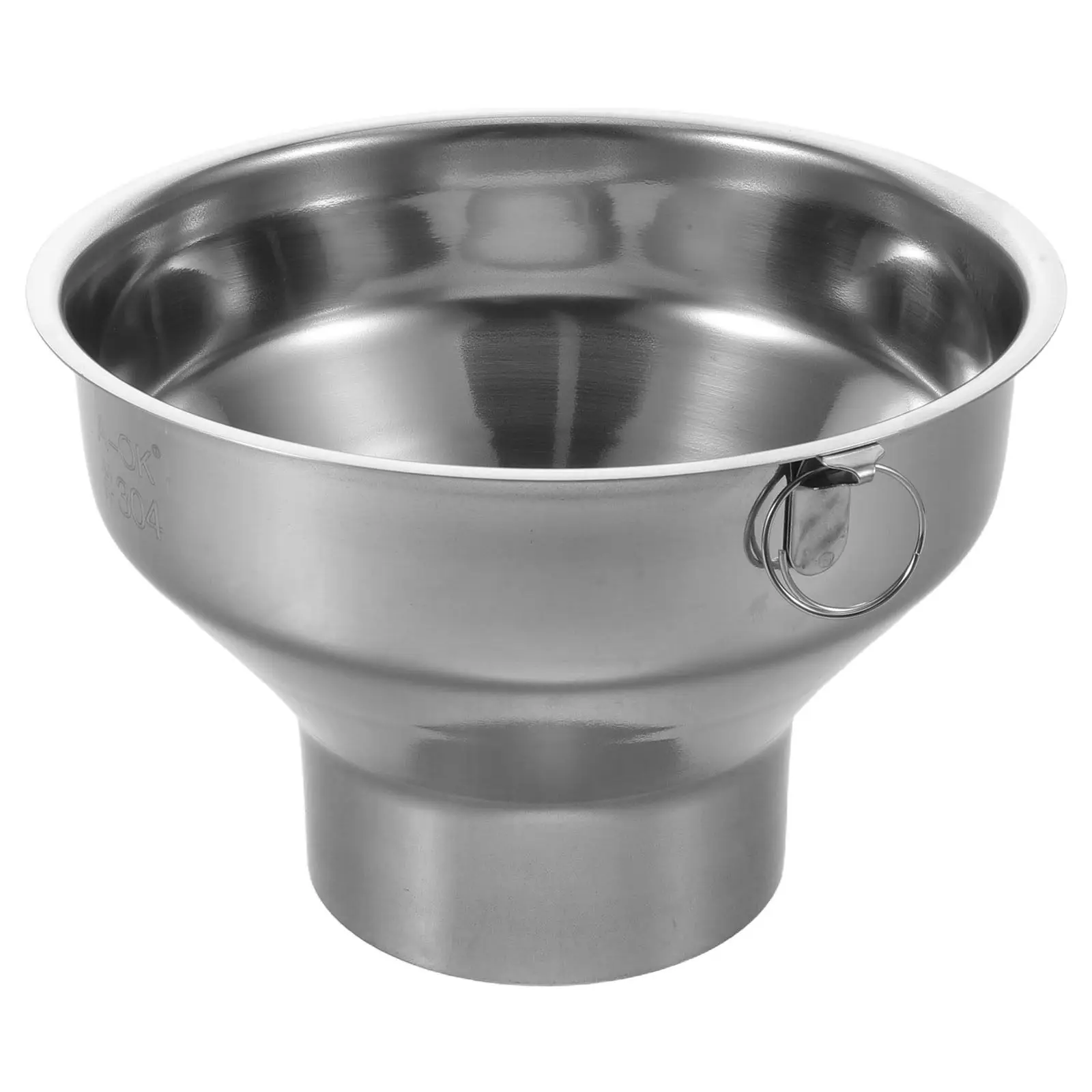 Stainless Steel Large Mouth Heavy Duty Flour Funnel Commercial Kitchen Funnel Wide Opening for Mixers Flour Mills Bakery