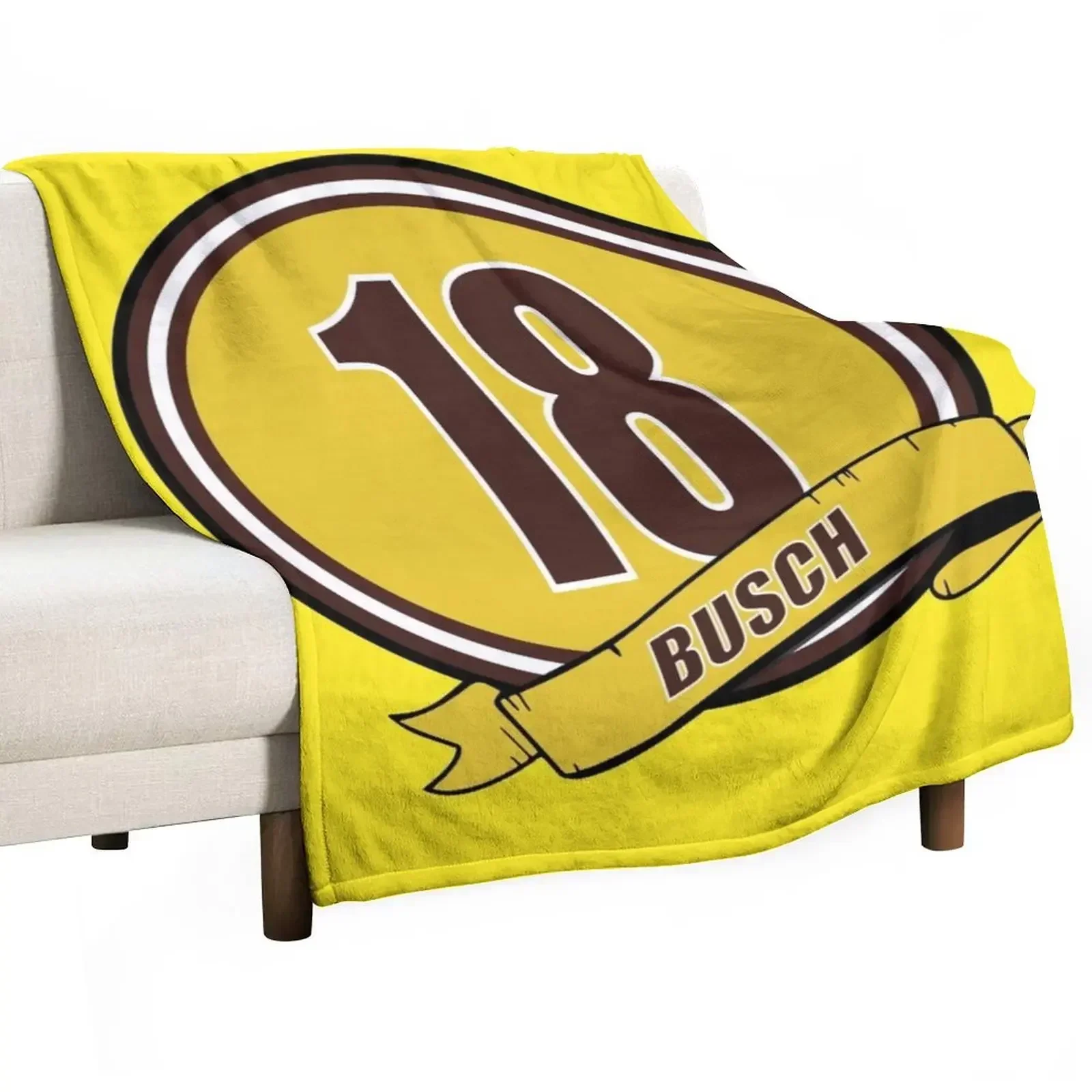 18 Busch w/Banner Throw Blanket Nap Decorative Sofa Hair Blankets