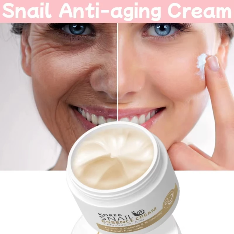 

Snail Anti-aging Cream Collagen Moisturizing Nourish Repair Face Damaged Lift Firm Smooth Bright Whitening Skin Care Day Cream