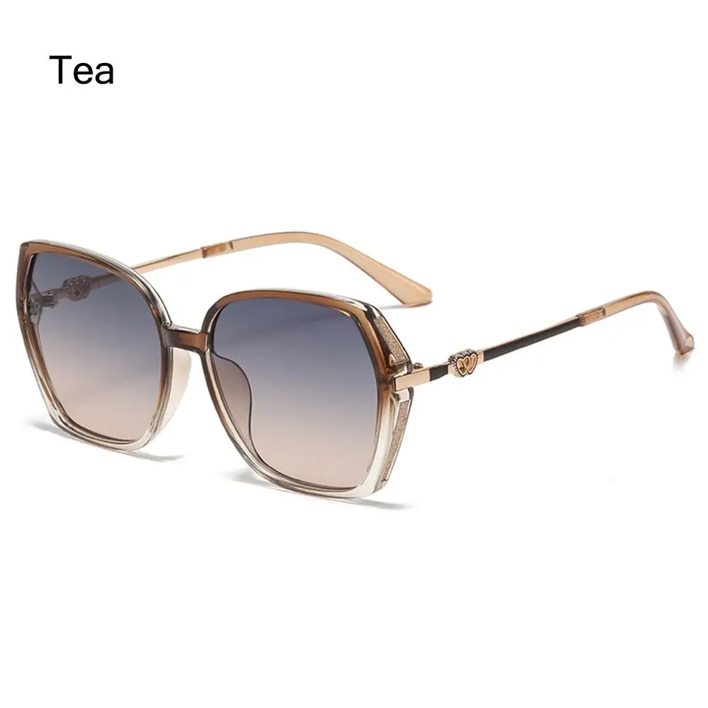 Fashion UV Protection Women's Rhinestone Shades Oversized Street Shooting Large Frame Sunglasses Gradient Eyewear