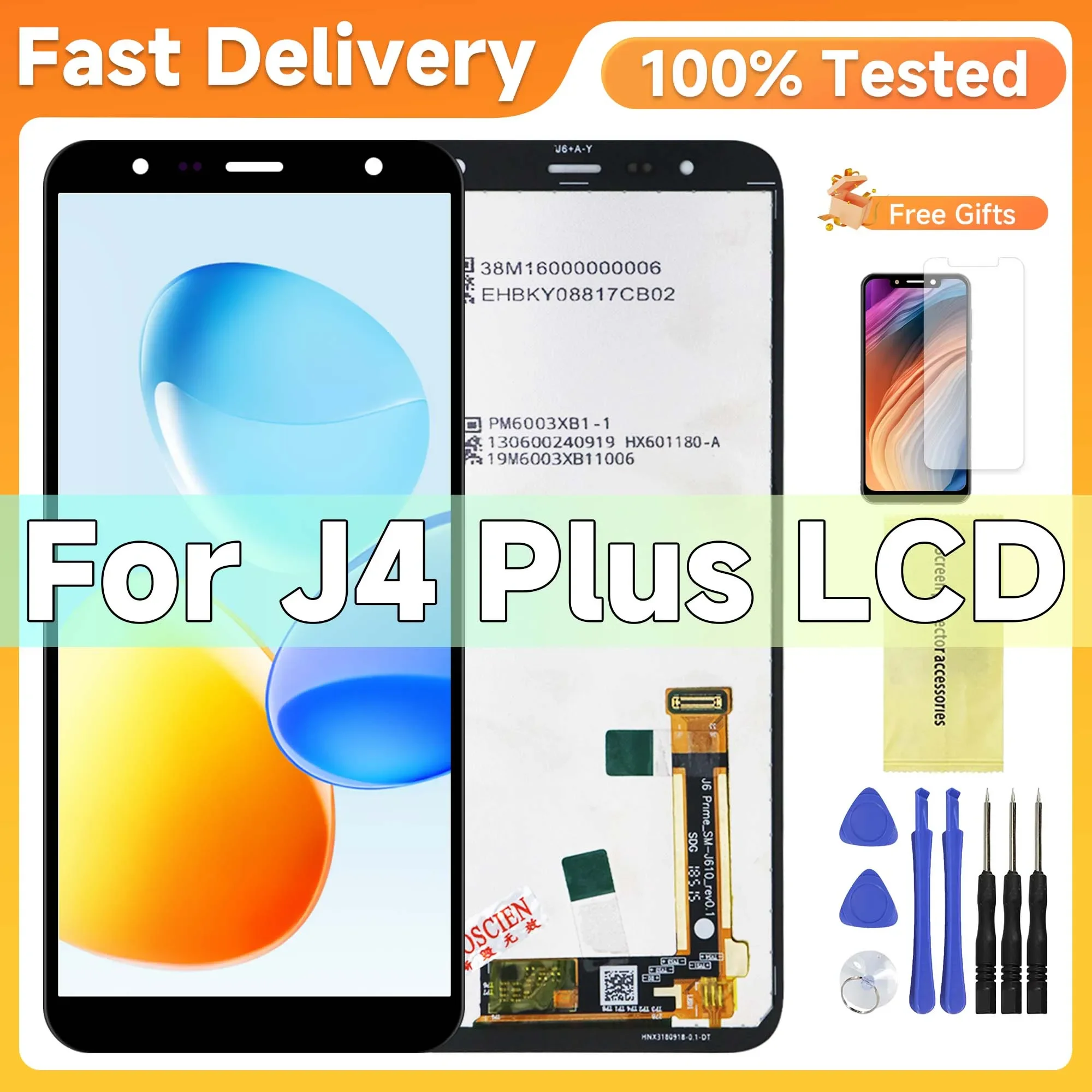 6.0\'\' Screen For J4 J415 with Frame, for Samsung J4+ 2018 J4 Plus J415 J415F J410 Lcd Display Digitizer Touch Screen Assembly