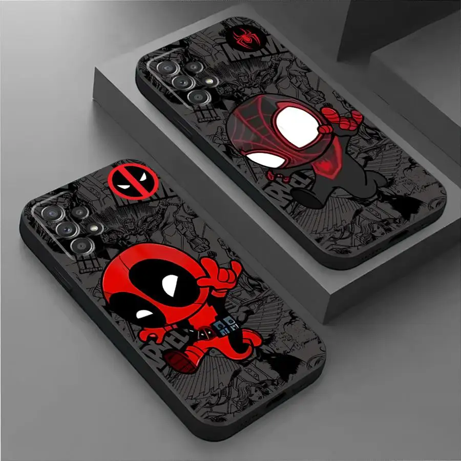 Cartoon Marvel Spider Man Venom Phone Case for Samsung Galaxy A71 A50 A53 A73 A21s A51 A31 A54 A55 A16 A41 A52 A72 A70s Capa