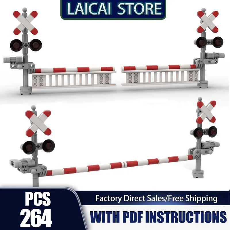 Modello modulare di costruzione di città Moc Mattoni da costruzione Modello di segnale trasversale Tecnologia Blocchi Regali Giocattoli di Natale Set fai da te Assemblaggio