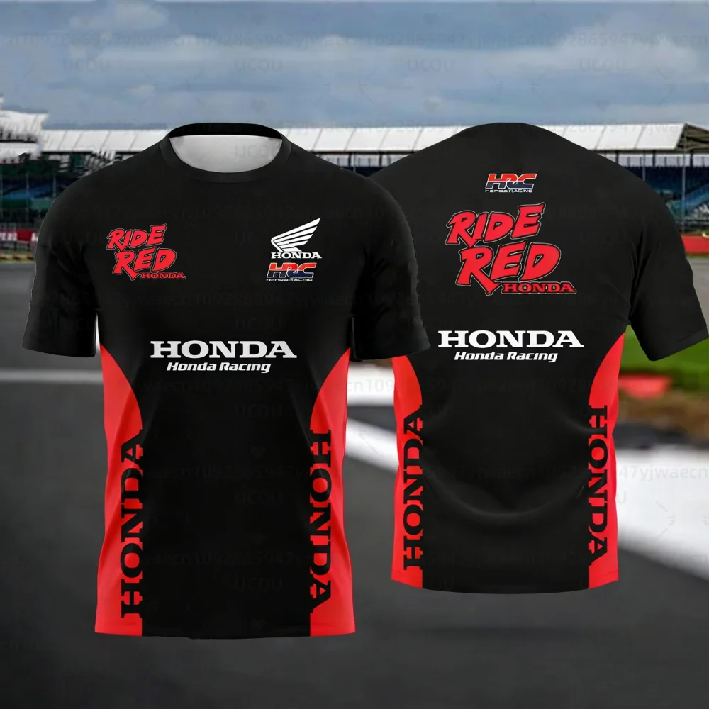 

Men Summer Ride Honda Quick Dry Breathable Racing T-shirt Sportswear Short Sleeve Lightweight Outdoor Motorcycle Biker Jersey