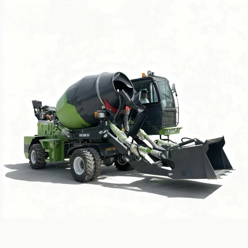 2 Cubic Meters Cement Mixer Truck Self-Loading Concrete Mixer Truck with Cab Automatic Feeding Mixer Truck
