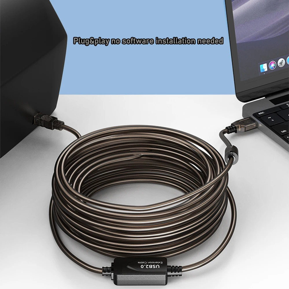 Cable USB 2,0 para impresora HP,Epson,Dell, 10M con booster Active USB 2,0, cable USB 2,0 A macho A B macho