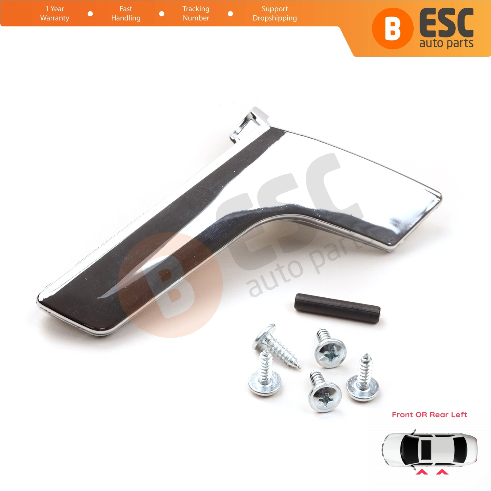 ESC Auto Parts EDP971 Interior Door Handle BRIGHT Chrome Plated Left Side 2047201171 for Mercedes W204 Ship From Turkey