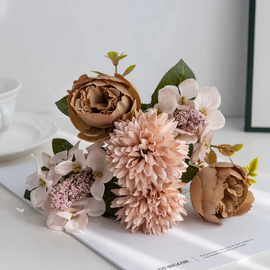 

Artificial Flowers Silk Ball Chrysanthemum Rose Home Room Wedding Bridal Bouquet Decora Valentine Outdoor Garden DIY Gifts Cheap