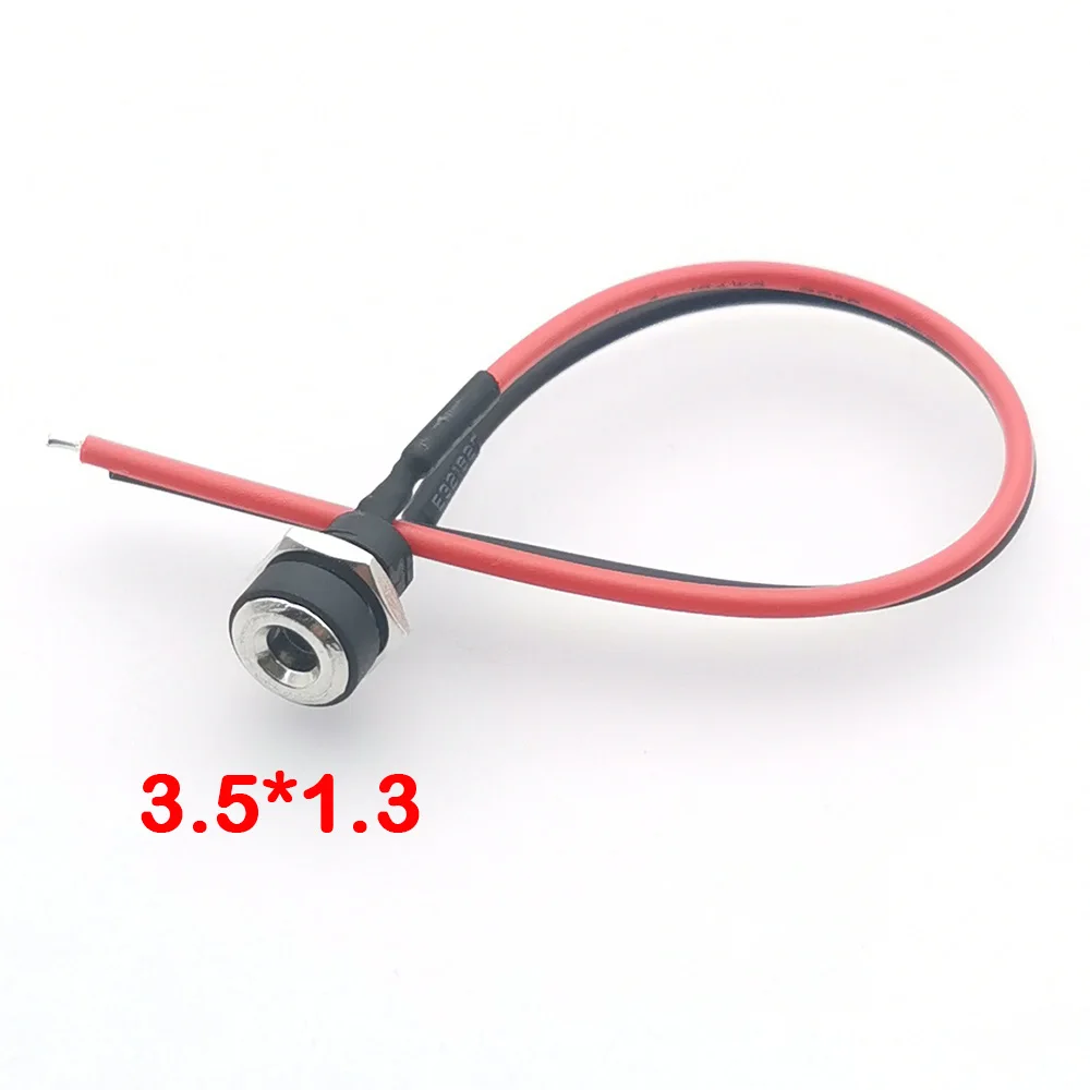 18AWG DC 5.5*2.1/2.5 3.5*1.3 Power Cable Wire Connector Charger 10A high Current DC Power Plug Female Socket About 15CM