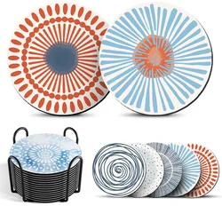 10*10cm Aesthetic Round Coasters Wide Application PVC Protector Mat Leave-on Heat Resistant Pad for Deco Table Accessories