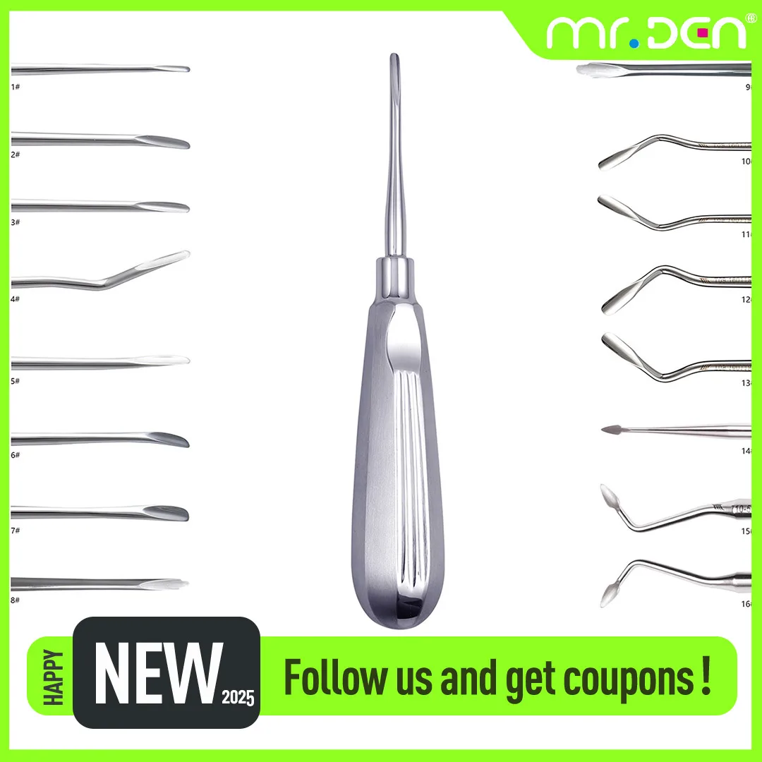 

MR DEN Minimally Invasive Dental Extractor with Metal Handle Autoclavable Extraction Knife for Efficient Tooth Removal