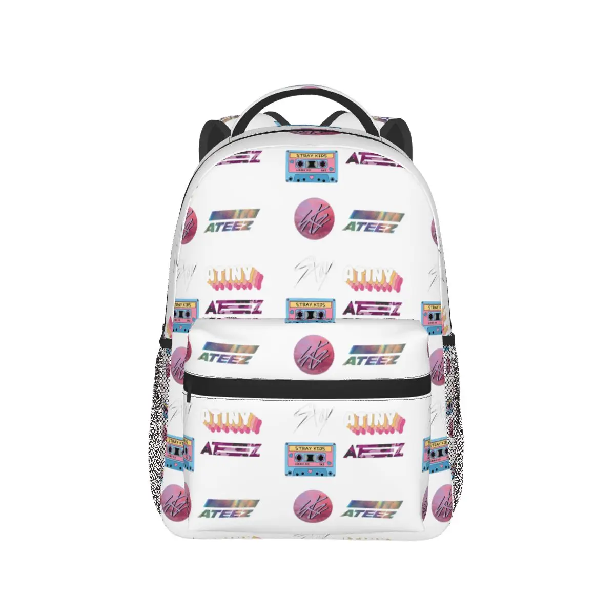 Stray Kids Ateez Staytiny Kpop Backpacks Boys Girls Bookbag Students School Bags Kids Rucksack Shoulder Bag Large Capacity