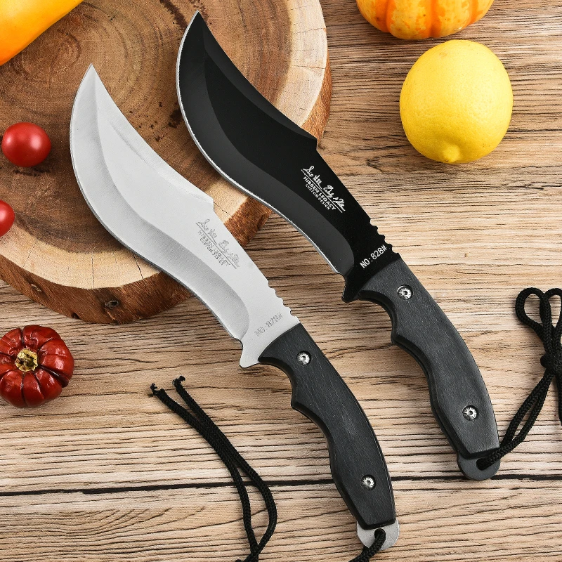 Stainless Steel Straight Knife Portable Outdoor Knife Camping High Hardness Straight Knife Outdoor Portable Knife