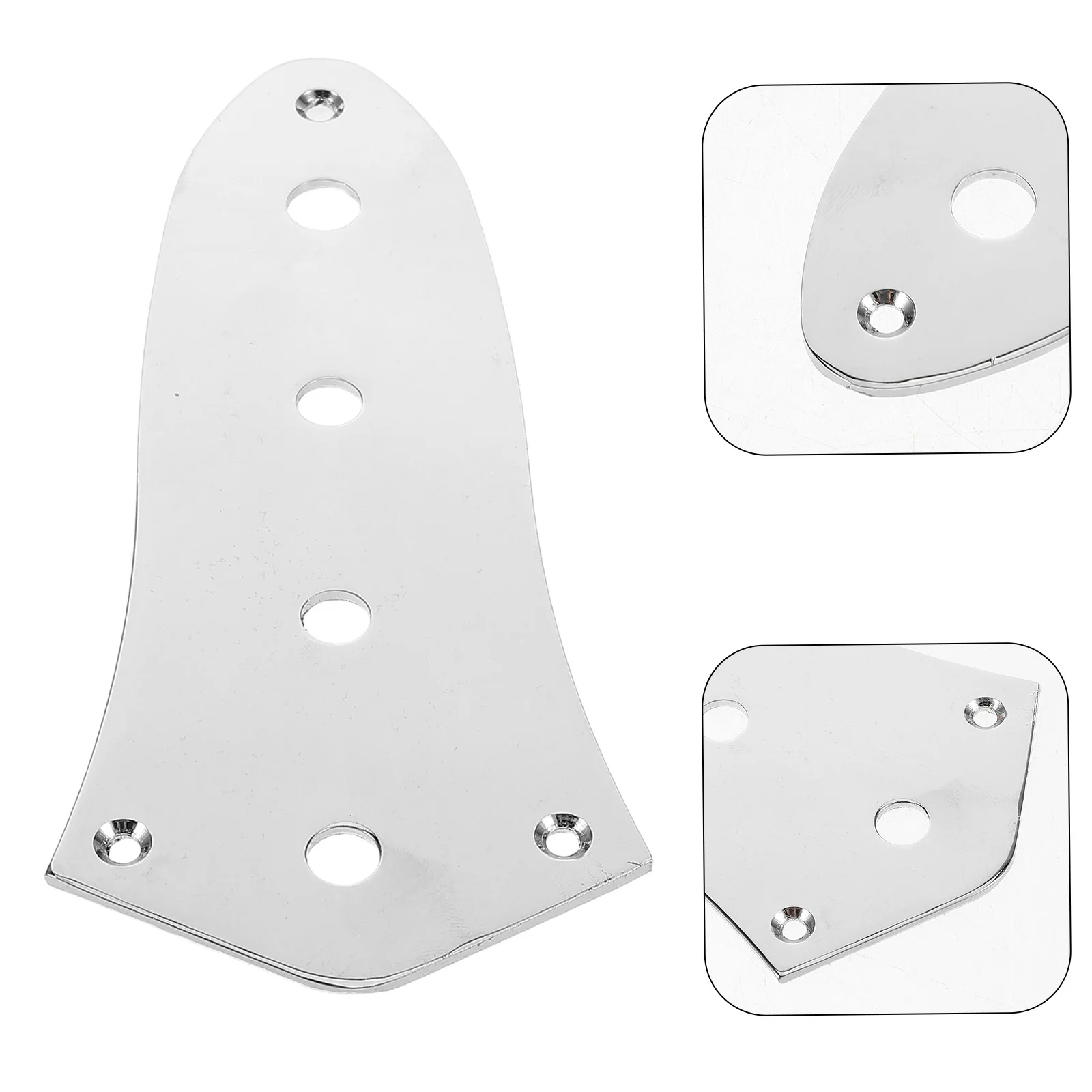 

Electric Bass Control Circuit Silver Metal Plate Durable Guard for Potentiometer Parts Guitar Control Mounting Plate