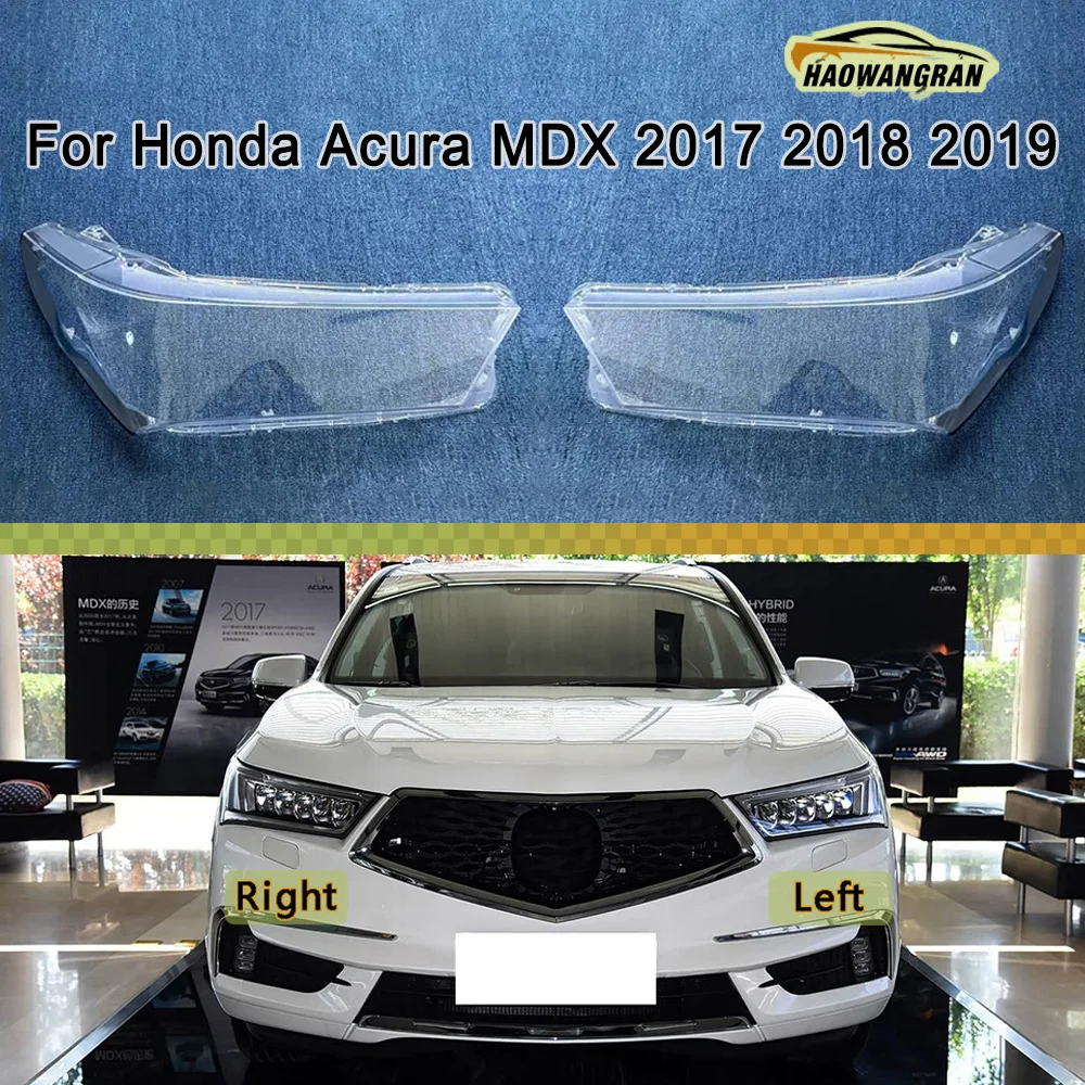

Car Front Headlight cover 2017--2019 For HondaAcura MDX Accessories Vehicles Transparent PC Material Headlights Glass Shell