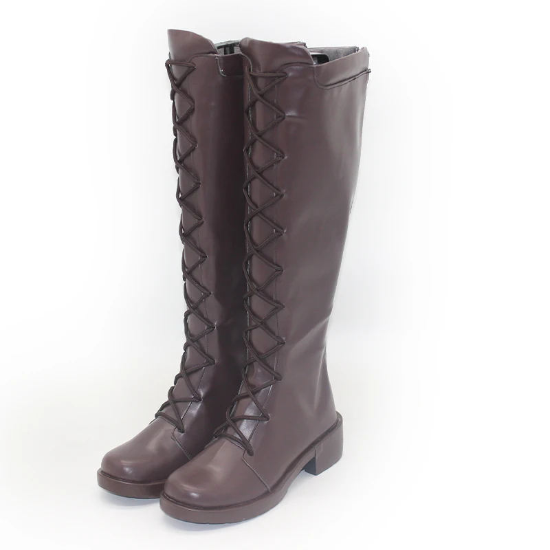 أحذية تنكرية للدور الحامض أحذية كرنفال الهالوين أحذية PU بنية مصنوعة حسب الطلب بأي حجم