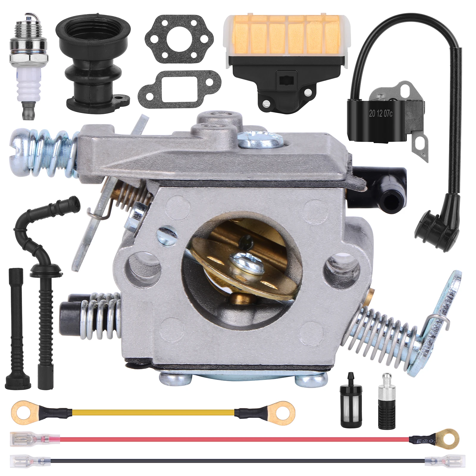 

Jtron MS250 Carburetor Air Filter Tune Up Kit for Sthil MS250 Carburetor 021 023 025 MS210 MS230 Chainsaw Parts Replace WT286