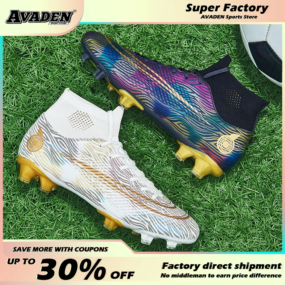 Botas de futebol AG TF Long Spike masculino, chuteiras de futebol, bota de futebol adulto, tênis de futsal, sapato atlético, quente, novo