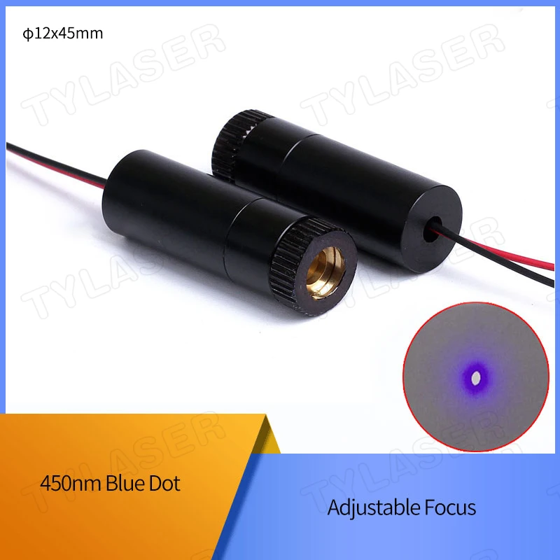 D12X45mm Einstellbarer Fokus 450nm 5mW 10mW 20mW 30mW 50mW 80mW Blau Dot Laser Diode modul Industrie Grade ACC Fahrer TYLASERS