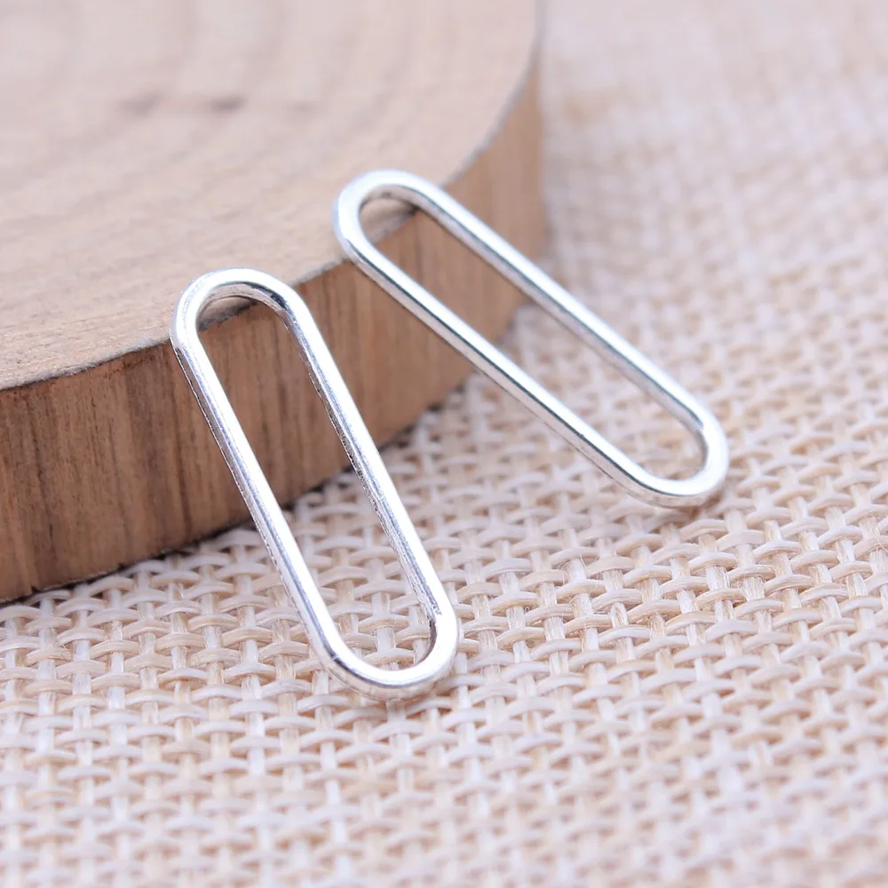 WYSIWYG 40pcs 6x20mm 6 Colors Oval Circle Charms Pendant For DIY Jewelry Making Handmade Jewelry Craft Findings