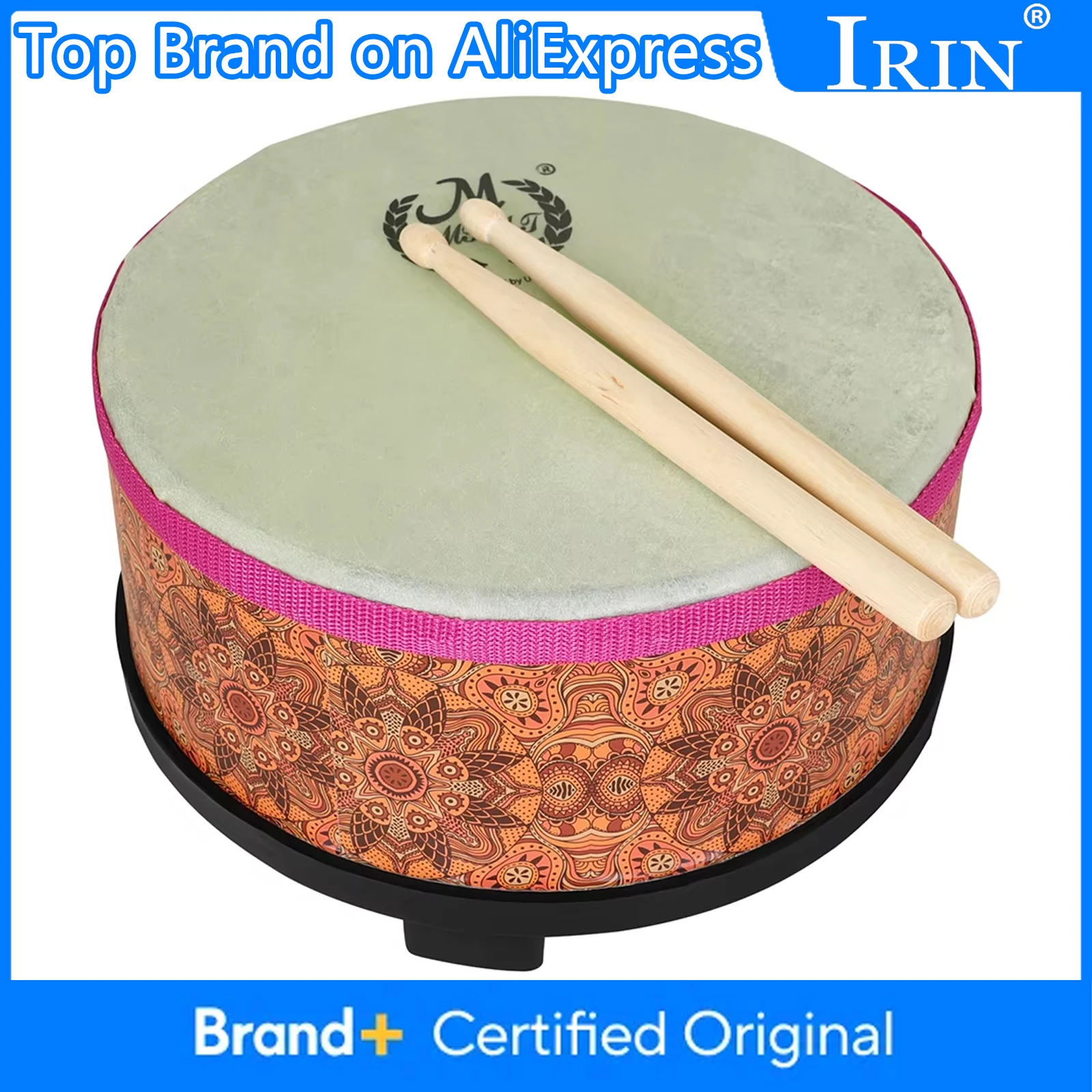 IRIN tambor alto de 10 pulgadas, juego de batería Bongo, cabeza de piel de oveja, tambores Bongo de percusión, Musical para niños, adultos, principiantes, tambores africanos