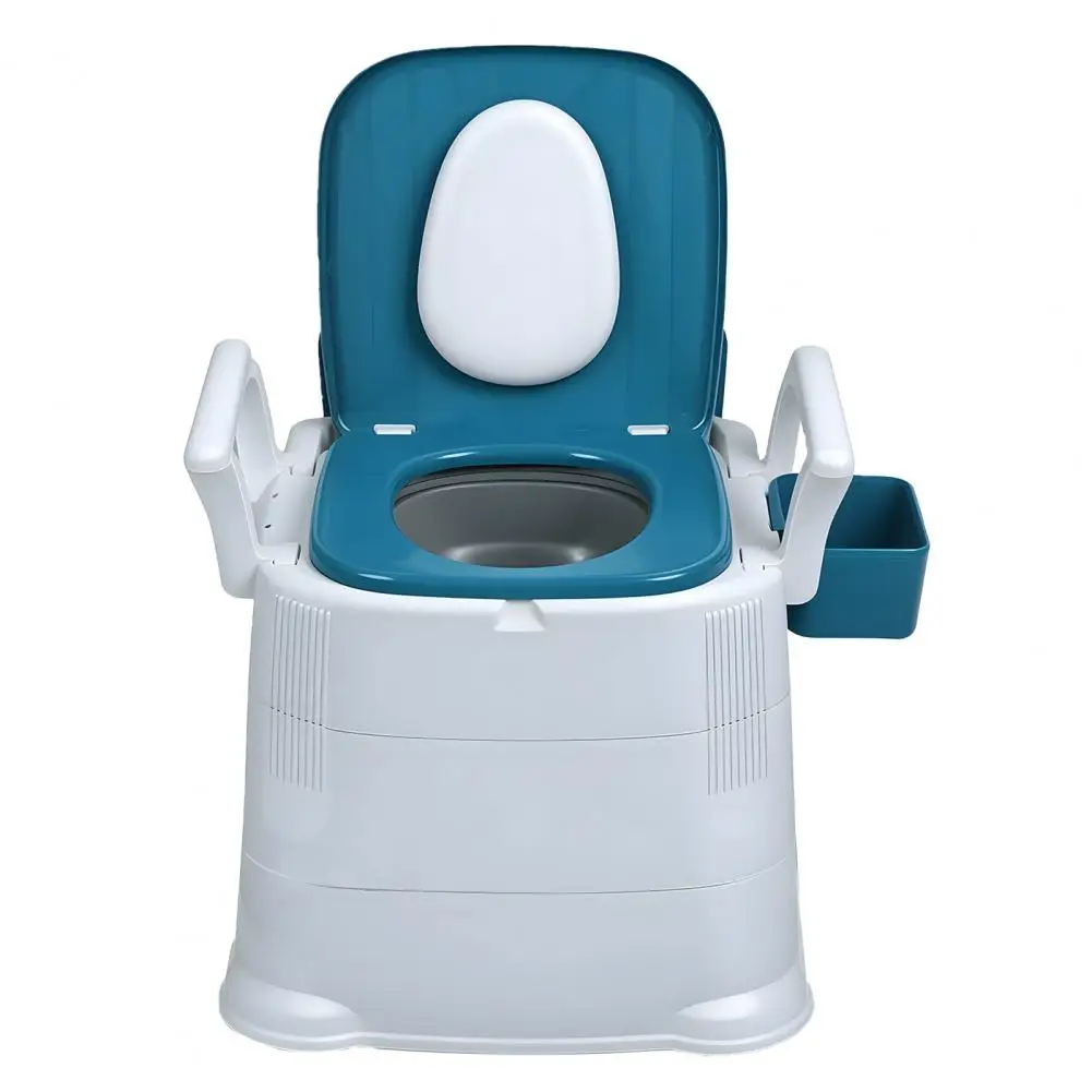 Bedside Commode, Portable Toilet for Adults, Toilet Chair Seat with Detachable Armrest, Mobile Portable Toilet, Potty Chair